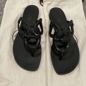 Hermes black sandal